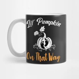 Lil Pumpkin On The Way - Girl Fall Baby Shower Pumpkin Mug